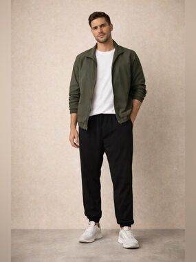 RSQ Black Nylon Jogger Pants Size XXL